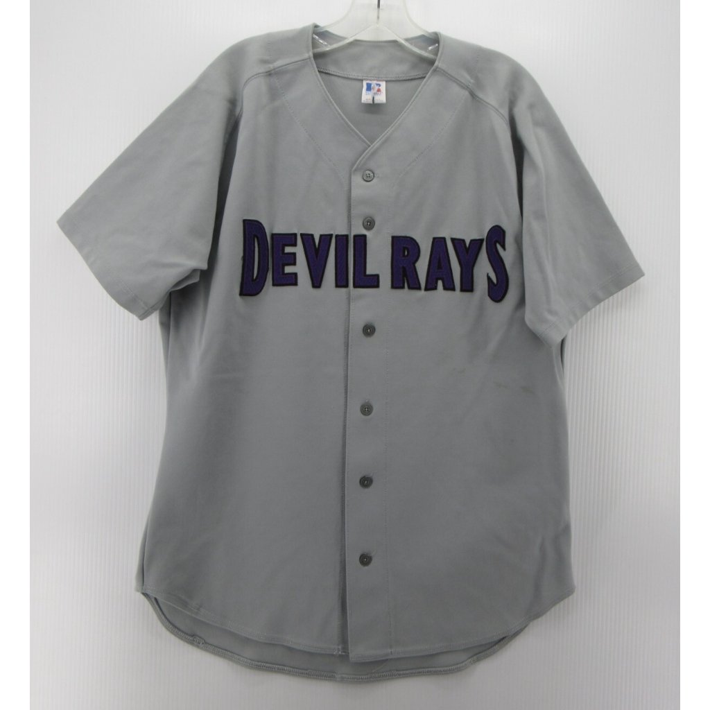 Vintage Tampa Bay Devil Rays Jersey Xl Russell Athletic Baseball 90s *
